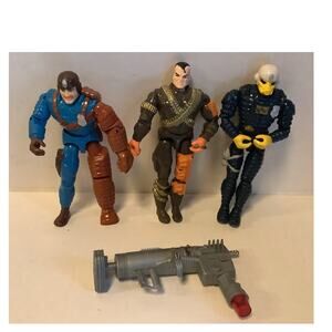 Vintage Hasbro COPS N Crooks Lot Of 3 Figures Highway Barricade Hardtop Weapon